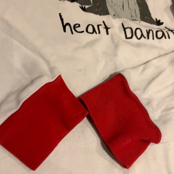 💥2/$30 Gymboree Valentine Raccoon Bandit Long Sleeve Pajama set - size 12 - Picture 5 of 16